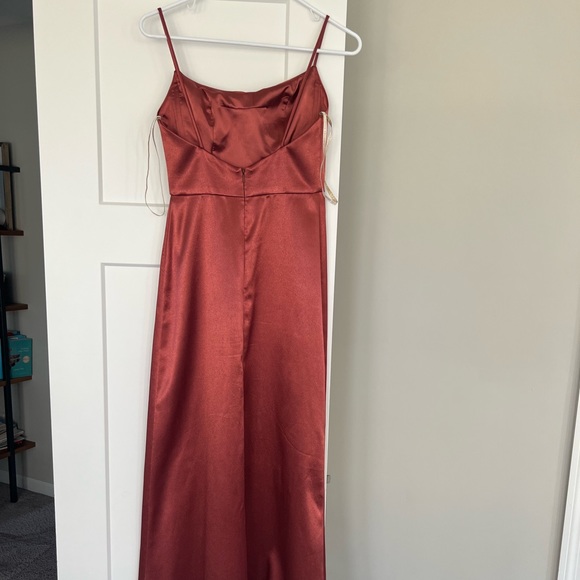 Jenny Yoo Chase Bridesmaid Dress / English Rose / Satin - Picture 4 of 6